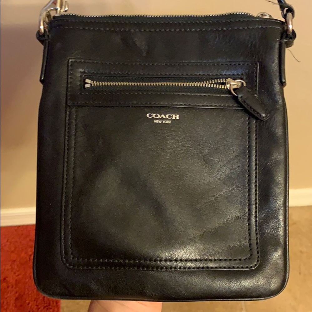 Used Black Coach Crossbody Bag!